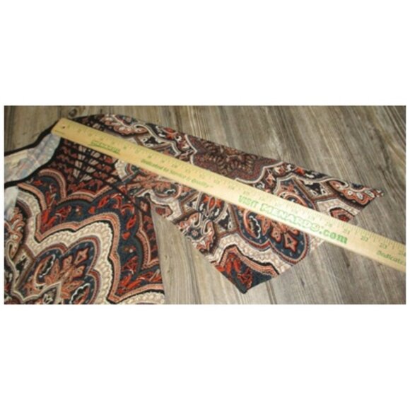 db established 1962 Womens Sz PL Petite Large Brown Paisley Fall Office Boho Top - Picture 10 of 13